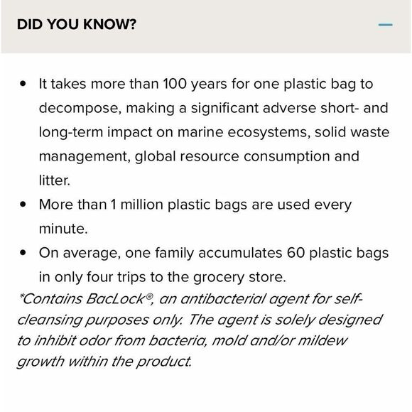 Norwex Reusable Grocery Bag with BacLock Set of 3 NWOT - Picture 10 of 10